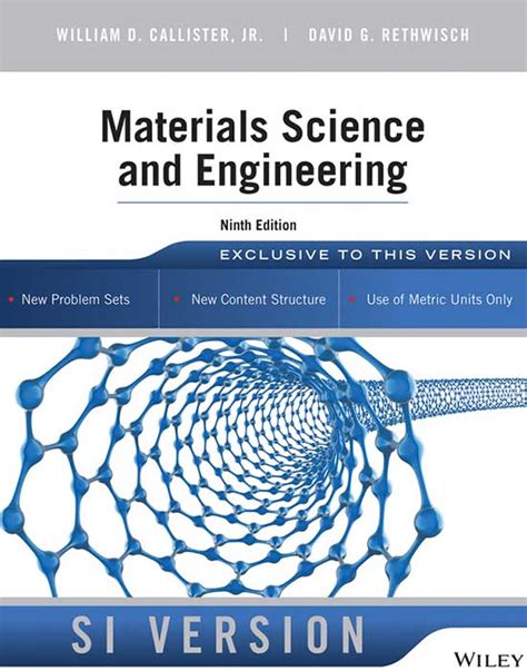 PDF PRINTED BOOK. . Materials science and engineering callister 9th edition